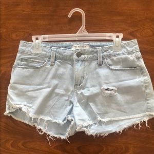 Guess ripped Jean shorts